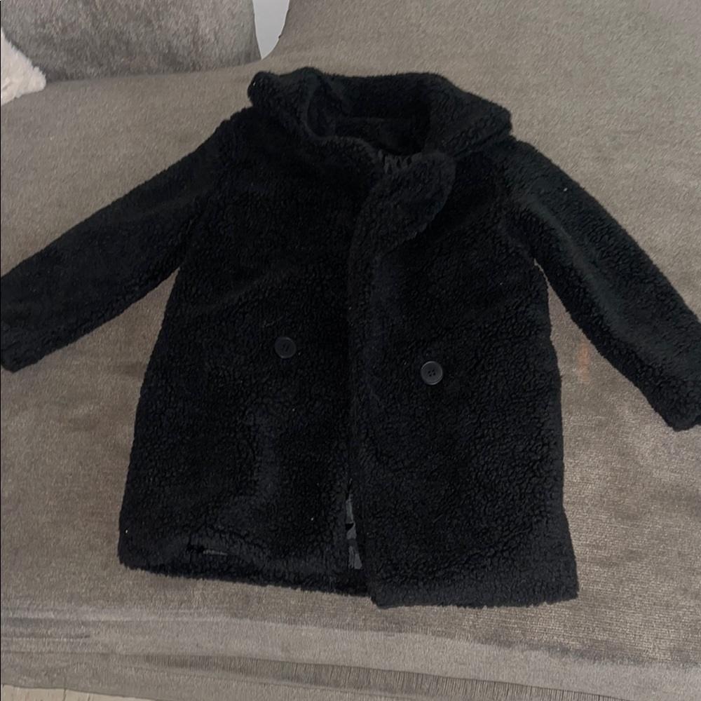 Kids Black Fleece Teddy Jacket